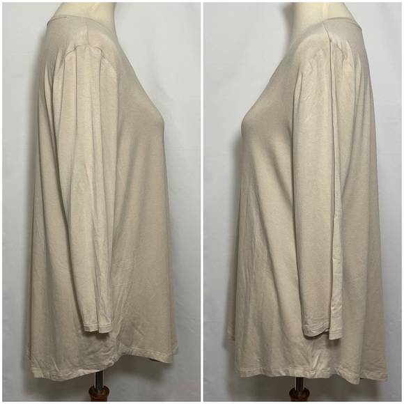 JM Collection 3/4 Sleeve Top - Picture 3 of 10